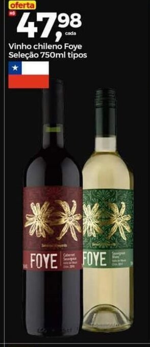Frangolândia Vinho Chileno Foye Seleção 750ml tipos oferta