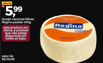 Queijo Nacional Minas Regina Padrão 100g