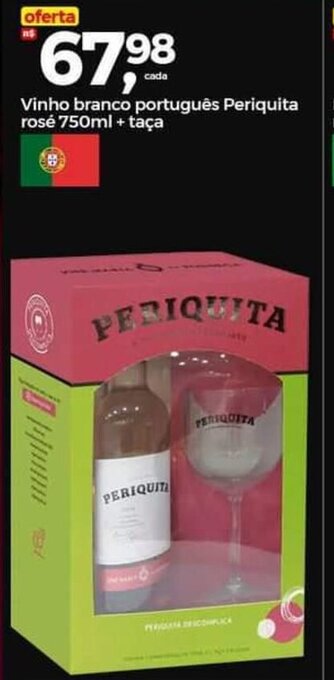 Frangolândia Vinho Branco Portugues Periquita Rose 750ml + taça oferta