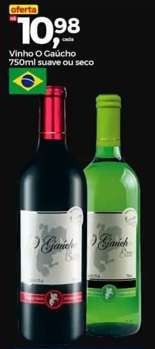 Frangolândia Vinho O Gaucho 750ml suave ou seco oferta