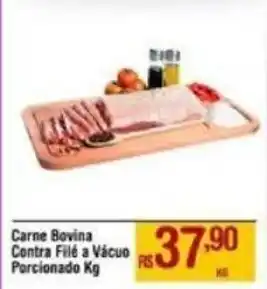 Max Atacadista Carne Bovina Contra Filé a Vácuo Porcionado 1kg oferta