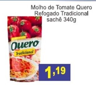 Calvo Atacadista Molho de Tomate Quero Refogado Tradicional scahe 340g oferta
