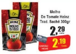 Higa's Supermercado Molho de Tomate Heinz Trad. sache 300g oferta