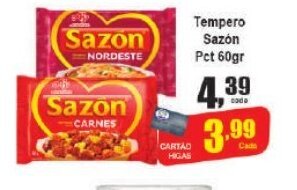 Higa's Supermercado Tempero Sazon pct 60g oferta