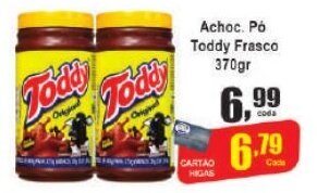 Higa's Supermercado Achoc. Pó Toddy Frasco 370g oferta
