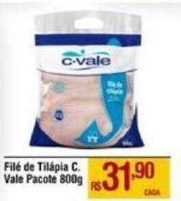Filé de Tilápia C.Vale pacote 800g