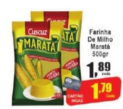 Higa's Supermercado Farinha de Milho Maratá 500g oferta