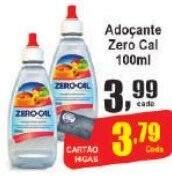 Higa's Supermercado Adoçante Zero Cal 100ml oferta