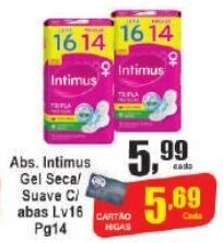 Higa's Supermercado Abs. Intimus Gel Seca/ Suave c/ Abas Lv16 pg14 oferta