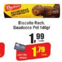 Higa's Supermercado Biscoito Rech. Bauduccp pct 140g oferta