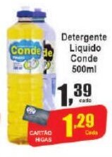 Higa's Supermercado Detergente Liquido Conde 500ml oferta