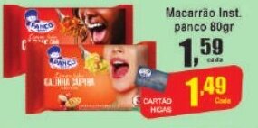 Higa's Supermercado Macarrão Inst. Panco 80g oferta