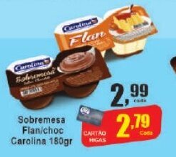 Higa's Supermercado Sobremesa Flan/ Chocolate Carolina 180g oferta