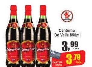 Higa's Supermercado Cantinho Do Valle 880ml oferta