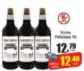 Higa's Supermercado Vinho Feliciano 1L oferta