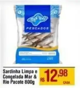 Sardinha Limpa e Congelada Mar & Rio pacote 800g