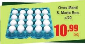 Higa's Supermercado Ovos Mant/ S.Marta Bco. c/20 oferta