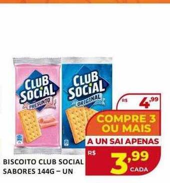 Verona Supermercados Biscoito club social sabores oferta