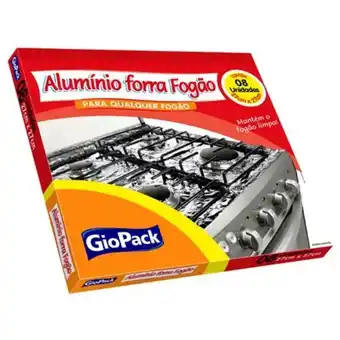 Protetor de alumínio para fogão giopack embalagem 12 un 27cm x 27cm