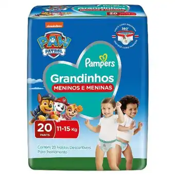 Supermercados Mateus Fralda infantil pants grandinhos 20 unidades pampers oferta