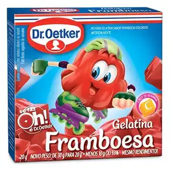 Ourinhos Hipermercado Gelatina de framboesa oetker 20g oferta