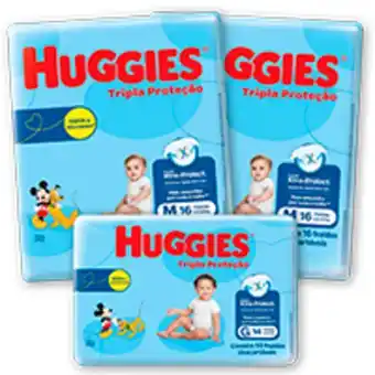 Rede Supermarket Fralda descartável huggies tripla proteção jumbinho oferta