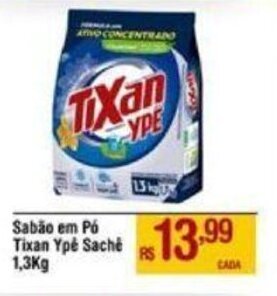 Sabão em pó Tixan Ypê saché 1.3kg