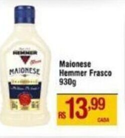 Max Atacadista Maionese Hemmer Frasco 930g oferta