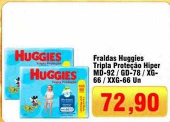 Spani Atacadista Fraldas huggies tripla proteção hiper oferta