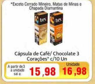 Spani Atacadista Cápsula de café chocolate 3 corações oferta