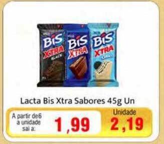 Spani Atacadista Lacta bis xtra sabores oferta