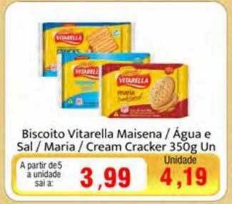 Spani Atacadista Biscoito vitarella maisena água e sal maria cream cracker oferta