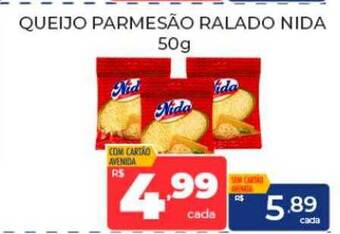 Supermercados Avenida Queijo parmesão ralado nida oferta