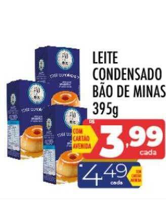 Supermercados Avenida Leite condensado bão de minas oferta
