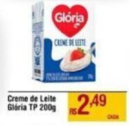Max Atacadista Creme de leite Glória tp 200g oferta