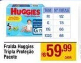 Max Atacadista Fralda Huggies Tripla Proteção Pacote oferta