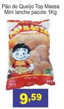 Calvo Atacadista Pao de Queijo Top Massa Mini Lanche pacote 1kg oferta