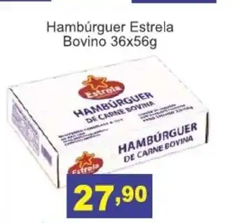 Calvo Atacadista Hamburguer Estrela Bovino 36unid. x 56g oferta
