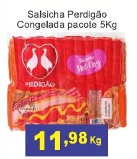 Calvo Atacadista Salsicha Perdigao Congelada pacote 5kg oferta