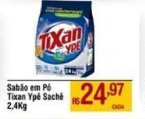 Max Atacadista Sabão em pó Tixan Ypê saché 2.4kg oferta