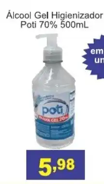 Alcool Gel Higienzador Poti 70% 500ml