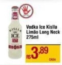 Max Atacadista Vodka Ice Kislla Limão long neck 275ml oferta