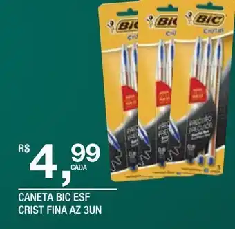 DB Supermercados Caneta bic esf azul 3un oferta
