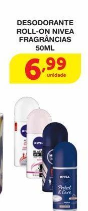 Roldão Desodorante roll-on nivea fragrâncias 50ml oferta