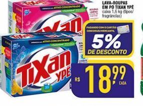Mercantil Rodrigues Lava-roupas em pó tixan ypê oferta