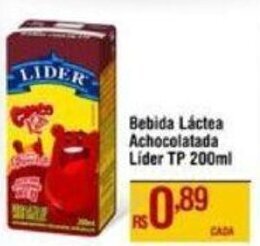 Bebida Láctea Achocolatada Lider tp 200ml