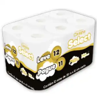 Rede Supermarket Papel higiênico carinho select folhas duplas neutro • leve 12 pague 11 unidades oferta