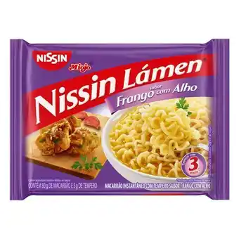 D'avó Supermercado Macarrão instantâneo frango com alho nissin miojo lámen pacote 85g oferta