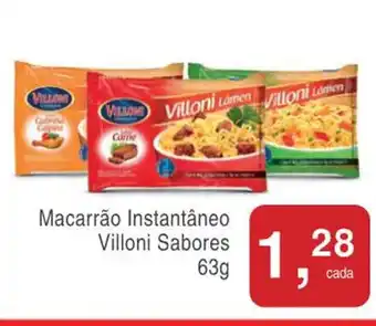 Mineirão Atacarejo Macarrão Instantãneo Villoni sabores 63g oferta