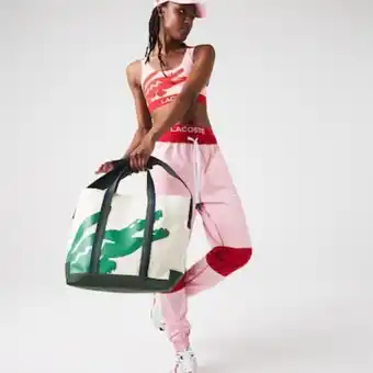 Sacola feminina summer pack em algodão com estampa de crocodilo